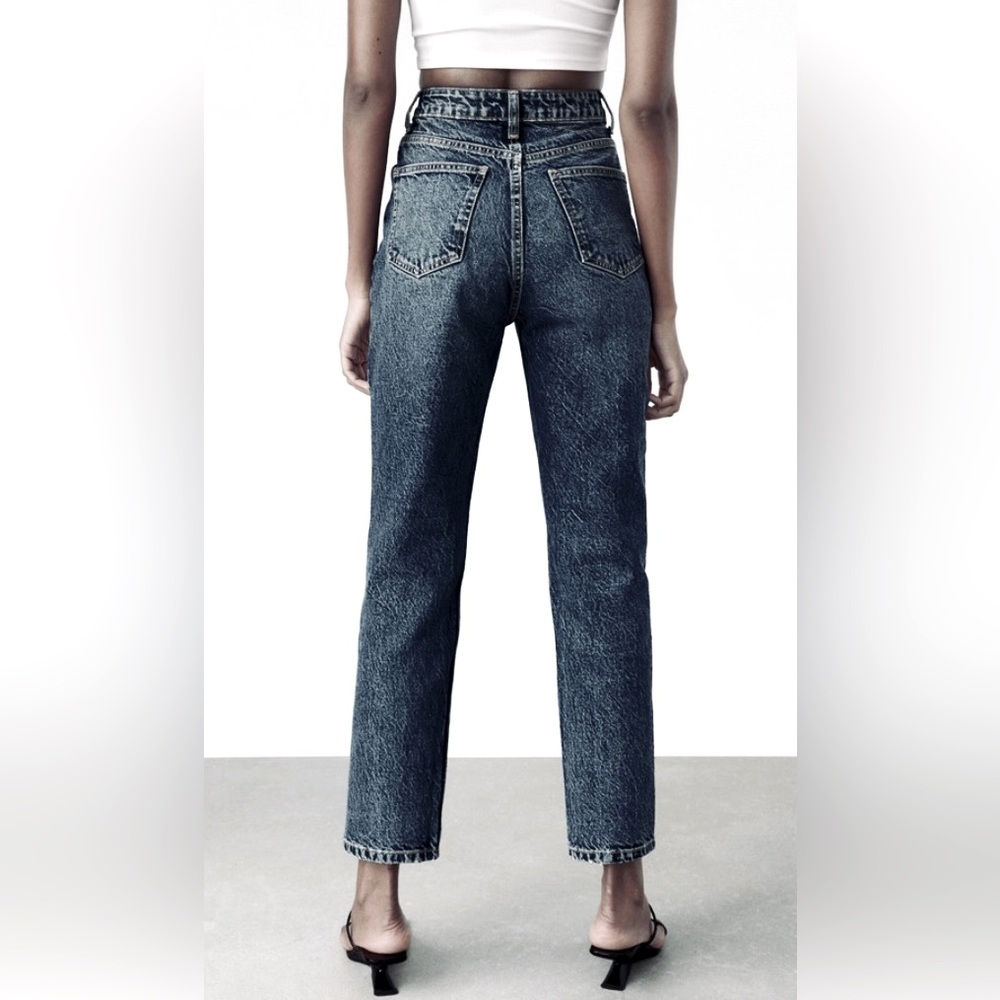 Zara Dark Blue Straight Leg Jeans